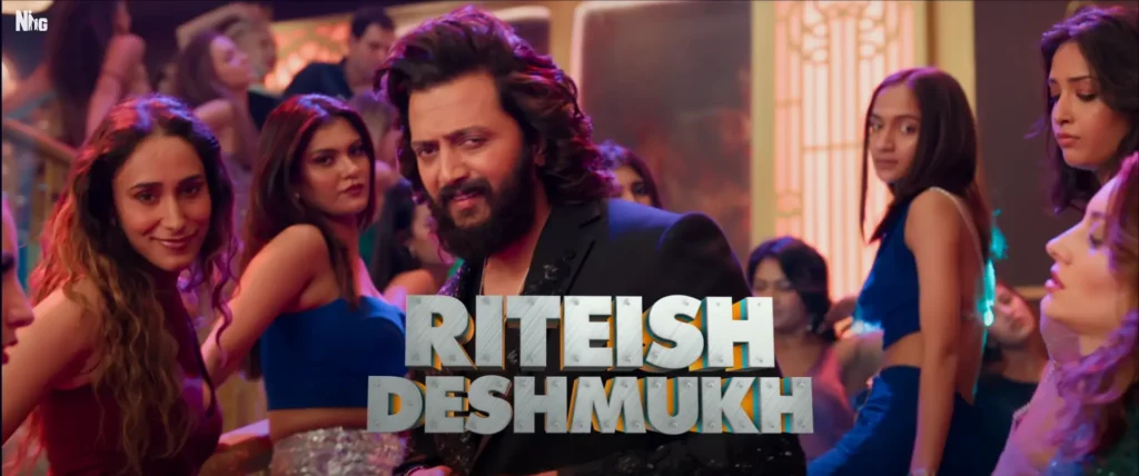 Riteish Deshmukh delivering a classic punchline in Housefull 5, with his signature comic timing